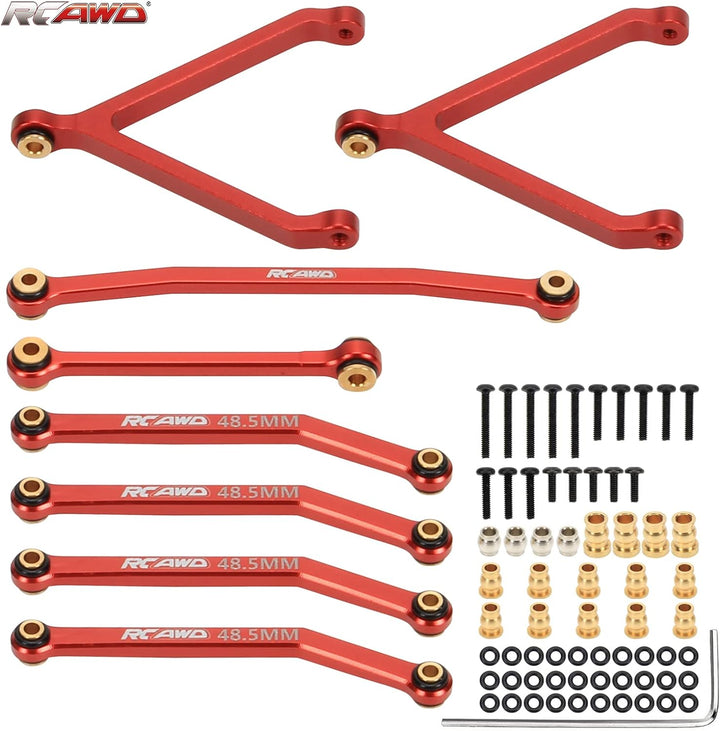 RCWAD FMS Fcx24 Achsanbindung Satz, Servo-Spurstange aus Volllegierung, mit Messing-Gelenkkugel, Y-L