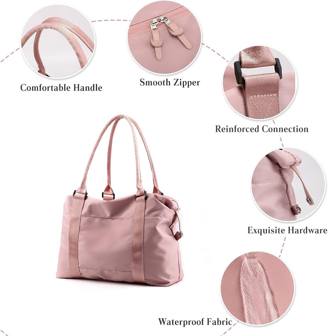 PORRASSO Reisetasche Damen Schultertasche Grosse Handtasche Trainingstasche Frauen Weekender Übernac