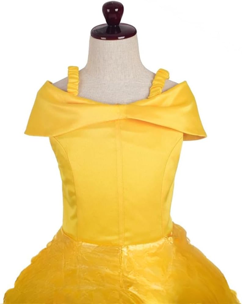 Lito Angels Märchen Schönheit Prinzessin Kostüm Kleid für Kleinkind Mädchen, gelbes Verkleidung Grös