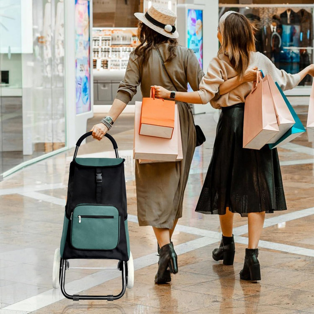 Allyson Einkaufstrolley klappbar – grosser 45L Shopping Trolley mit geräuschlosen Rädern, wasserdich
