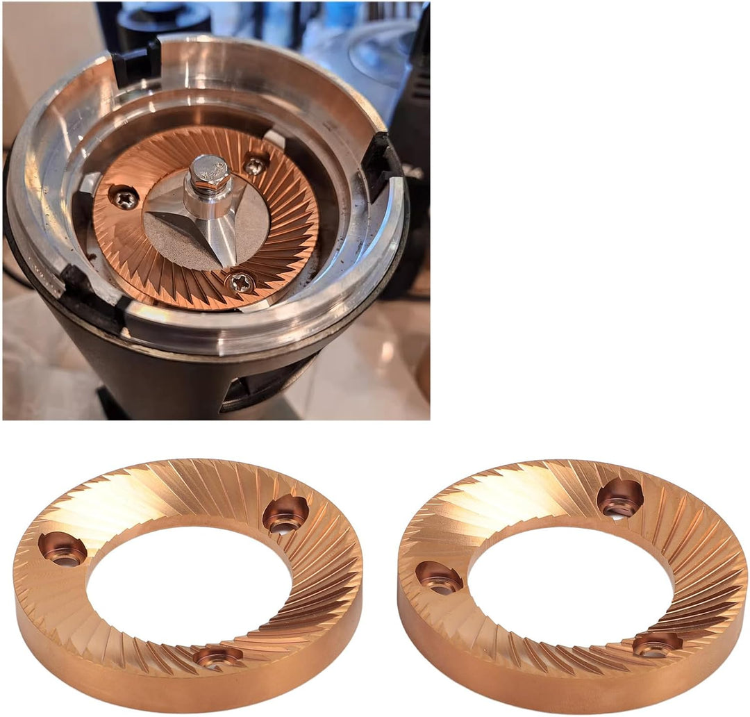 2pcs Coffee Mühle Flat Burr, 64 mm Titanschildermulti -Purpon Flat Burr für DF64 DF64P DF64E DF64V f