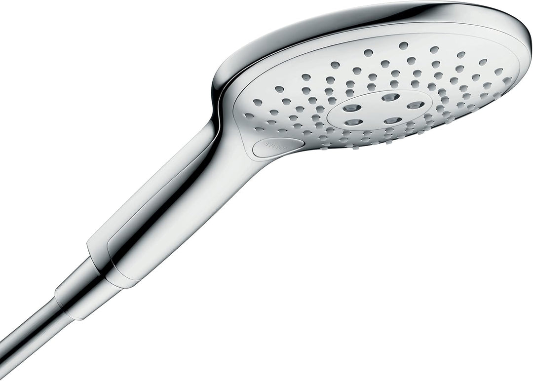 hansgrohe Raindance Select S 150 Duschkopf, 3 Strahlarten, wassersparend, Chrom & Metaflex Duschschl