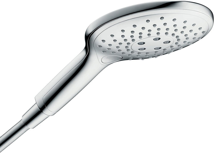 hansgrohe Raindance Select S 150 Duschkopf, 3 Strahlarten, wassersparend, Chrom & Metaflex Duschschl