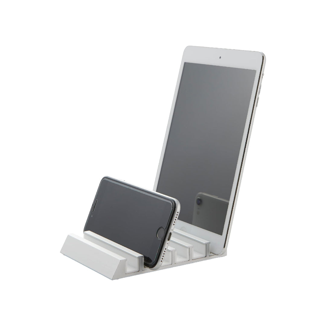 Yamazaki Tower 5274 Tablet-Ständer, Smartphone and Tablet Stand, Weiss, Aluminium/Silikon, 10 x 13 x