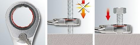 KS Tools 503.4955 GEARplus® RINGSTOP-Ratschenringmaulschlüssel-Satz, abgewinkelt, 5-tlg