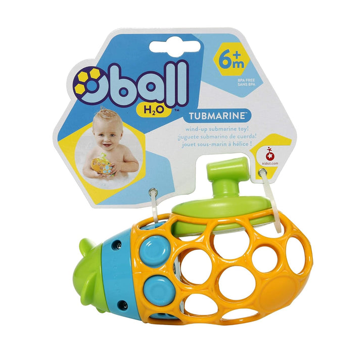 Bright Starts, Oball U-Boot Badespielzeug aus leicht greifbarem, schwimmendem Material mit aufziehba