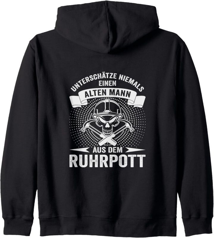 Unterschätze niemals einen alten Mann aus dem Ruhrpott Kapuzenjacke