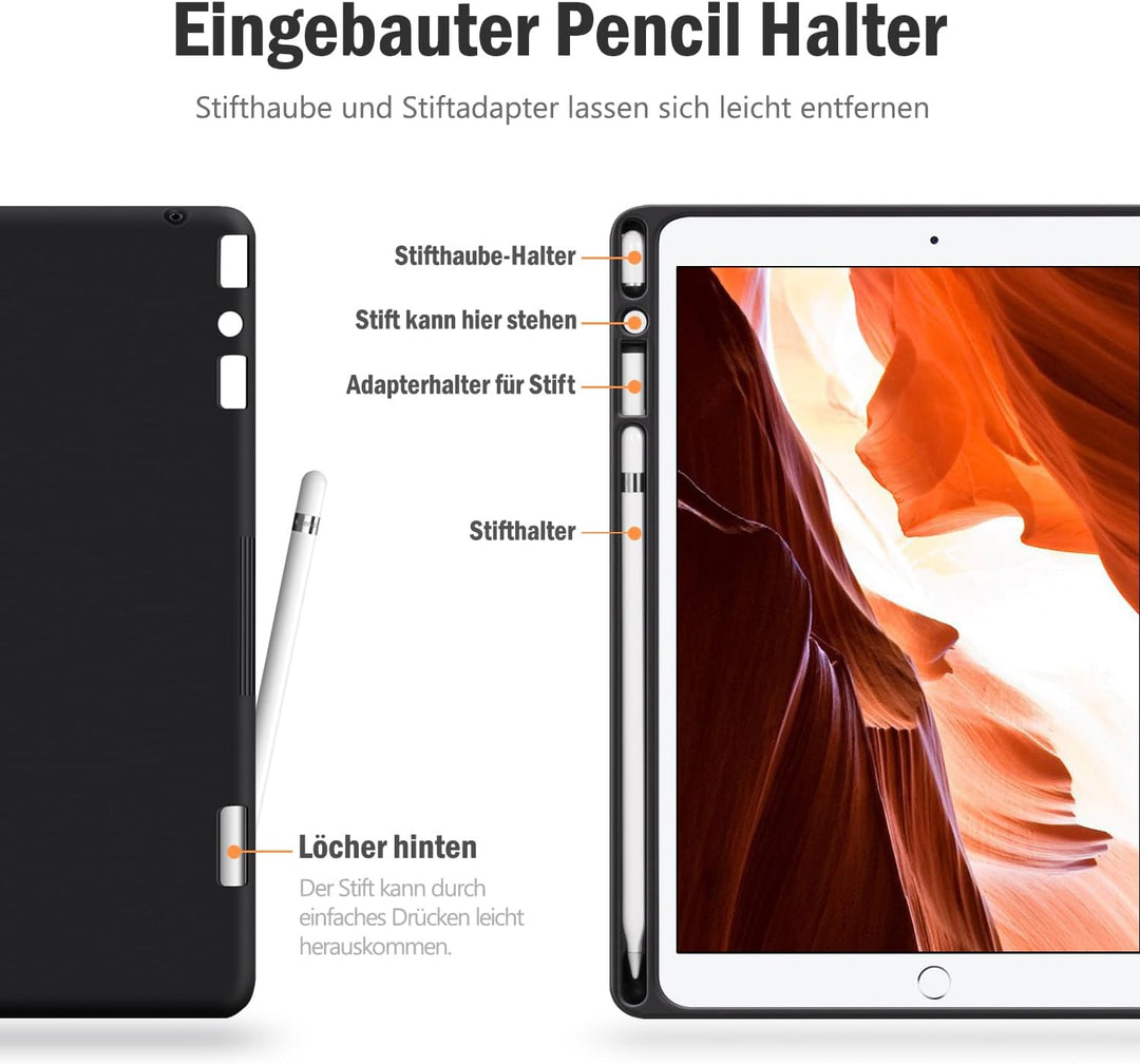 Antbox Hülle für iPad 10.2 (9. Generation/8. Generation/7. Generation) mit stifthalter Auto Schlaf/W