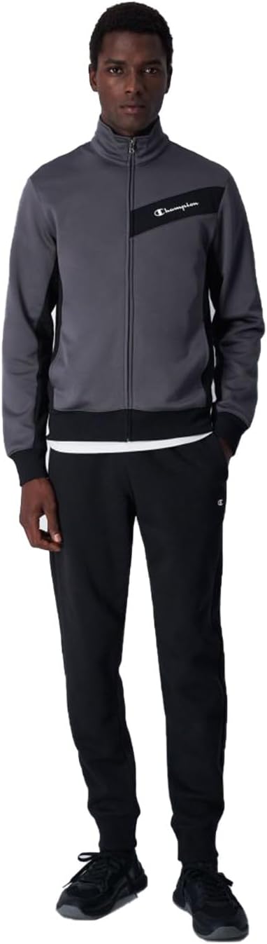 Champion Herren Legacy Sweatsuits Storm Fleece Full Zip Sportanzug, Grigio Grafite/Nero
