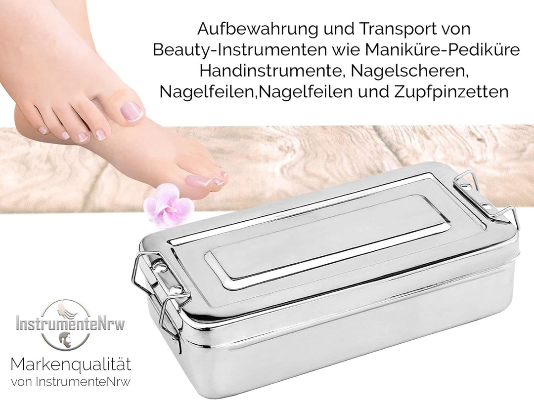 Beauty-Instrumentenschale mit Deckel und Verschluss