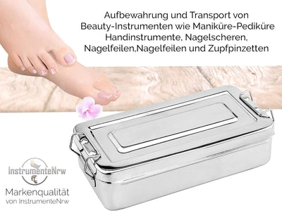 Beauty-Instrumentenschale mit Deckel und Verschluss