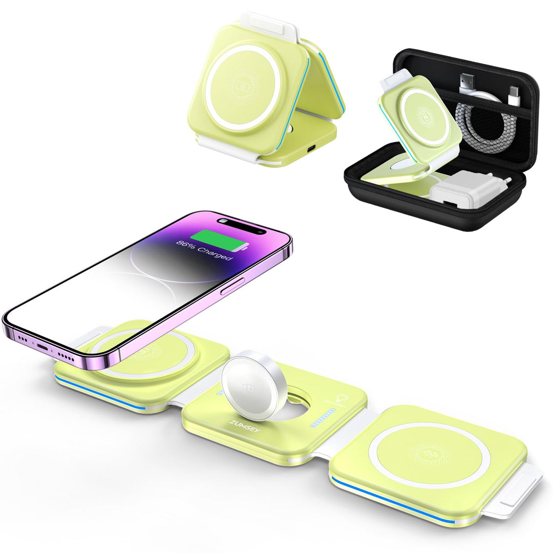 3 in 1 Faltbare kabellose Reiseladestation, Apple Ladestation Für Apple Watch und iPhone iPods, Wire