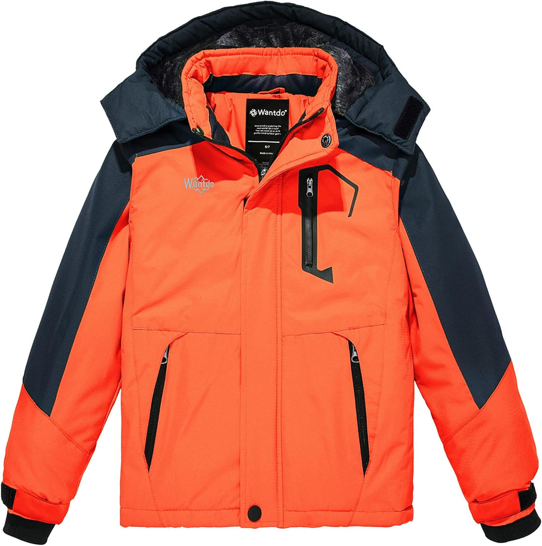 Wantdo Jungen Berg Ski Jacke Warmer Winter Fleece Mäntel Wasserdichter Atmungsaktive Jacke Outdoor K
