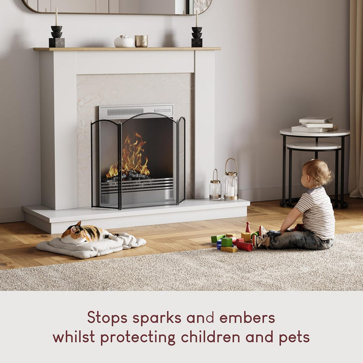 Fire Vida Selby Funkenschutz, 3-teilig, Schwarz, Schwarz