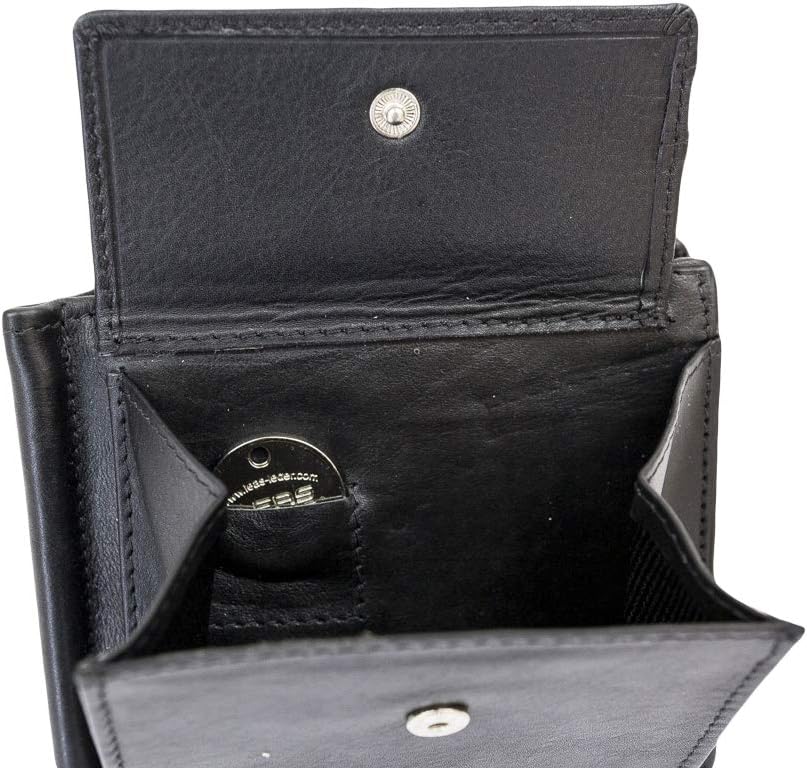 LEAS Dollar Clip mit Kleingeldfach RFID Geldscheinklammer flach Geldklammer Money Clip extra dünn fü