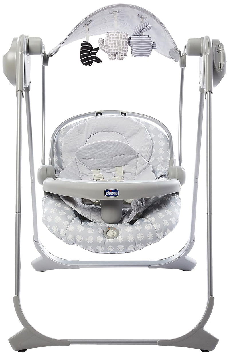 Chicco Polly Swing Up Elektronische Babywippe von Geburt bis 9 Kg, Verstellbare Babyschaukel und Aut