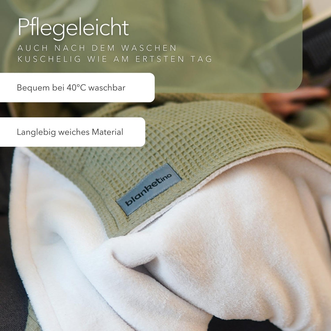 Kuscheldecke mit Ärmeln *Made IN Germany* - Extra kuschlig warme Ärmeldecke in XL Grösse -145 x 210