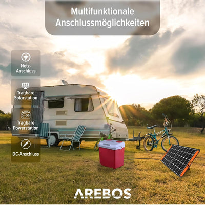 Arebos 25 Liter Kühlbox | zum Kühlen und Warmhalten | Mini Kühlschrank | Thermo-elektrische Kühlbox