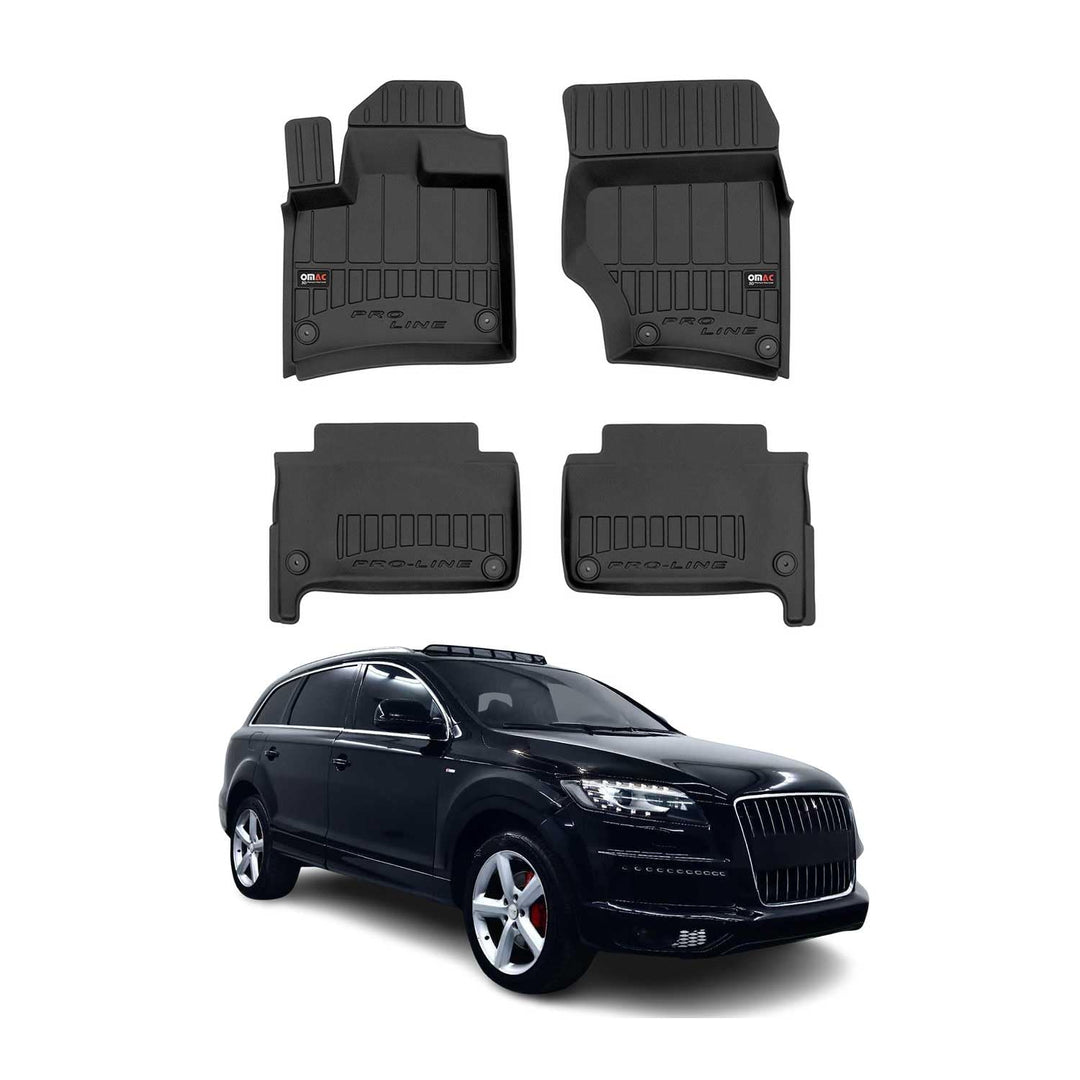 OMAC Gummi Fussmatten kompatibel mit Audi Q7 2006-2015 Premium TPE Automatten 4tlg Fussmatten Q7 200