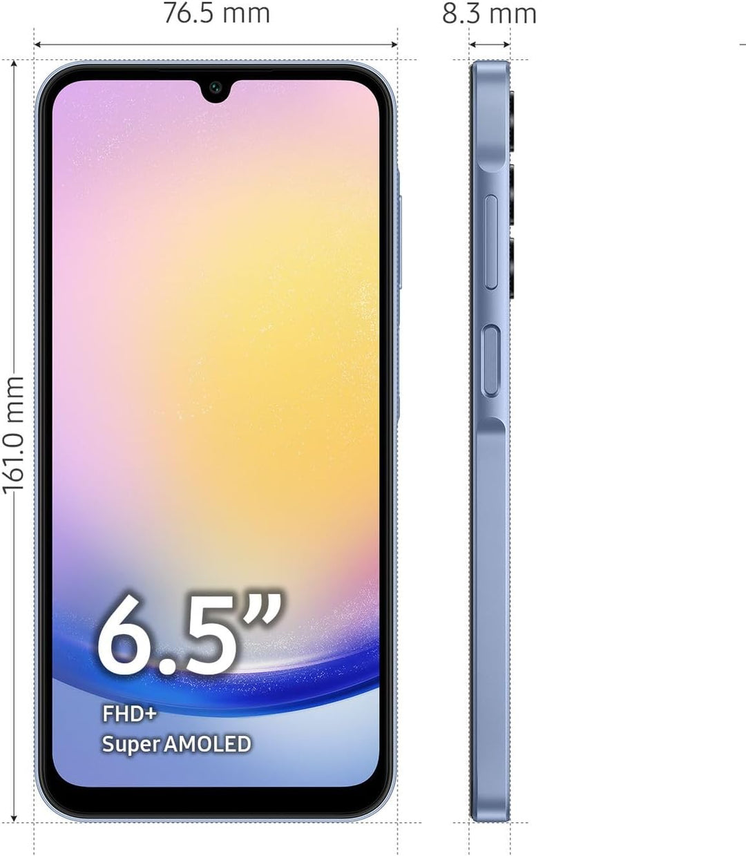 Samsung Galaxy A25 5G 16,5 cm (6.5") USB Type-C 6 Go 128 Go 5000 mAh Bleu