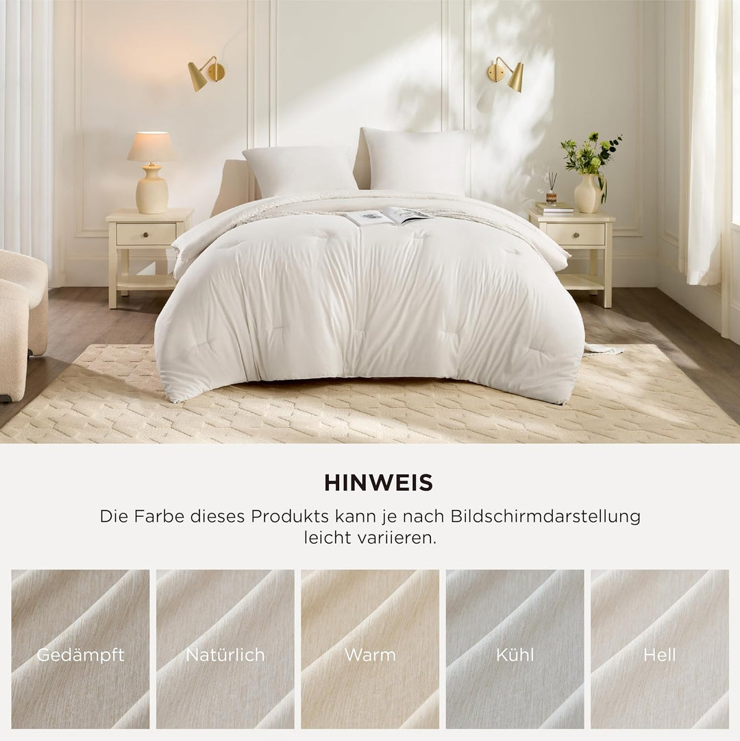 BEDSURE Bettdecke Ohne Bezug 135x200 - Bettdecke 135x200 mit Kissenbezug 80x80 cm - Kationische 2-te