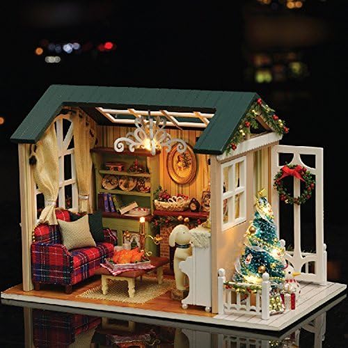 DIY Miniaturhaus-Kits mit Möbeln und LED-Lichtern, CUTEROOM 3D-Holzpuppenhaus-Kits ab 14 Jahren, zum