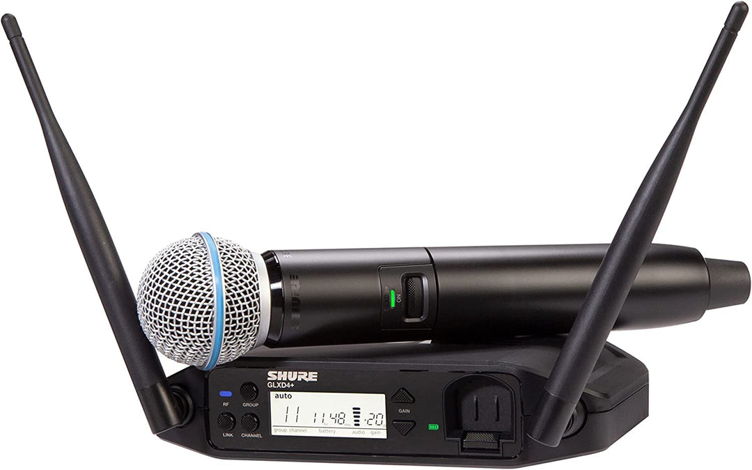 Shure GLXD24+/B58 Dual Band Pro Digitales kabelloses Mikrofonsystem für Kirche, Karaoke, Gesang – 12