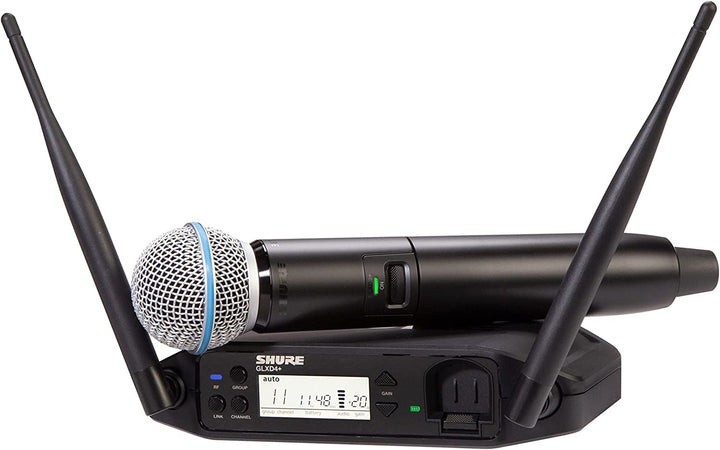 Shure GLXD24+/B58 Dual Band Pro Digitales kabelloses Mikrofonsystem für Kirche, Karaoke, Gesang – 12