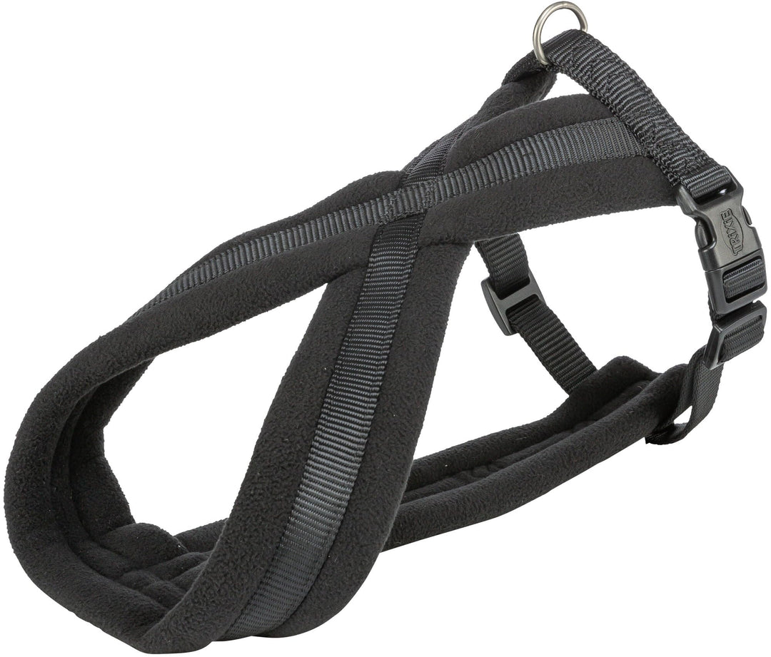 TRIXIE Premium Touren-Geschirr Grösse S–M: Brustumfang 40–70 cm/20 mm in schwarz - sportliches Hunde