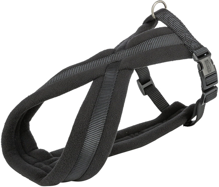 TRIXIE Premium Touren-Geschirr Grösse S–M: Brustumfang 40–70 cm/20 mm in schwarz - sportliches Hunde