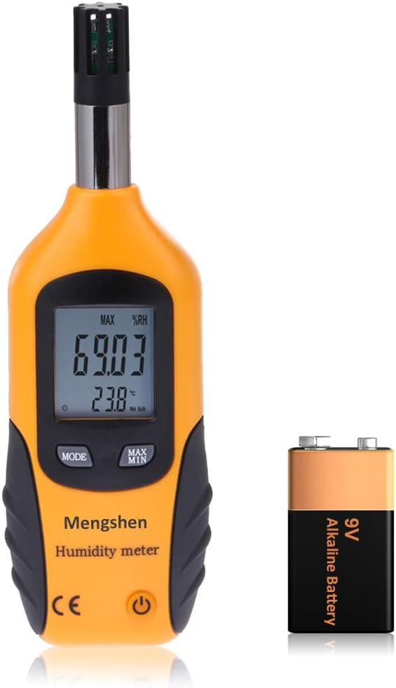 Mengshen Digitales Temperatur- Und Luftfeuchtigkeitsmessgerät Mit Taupunkt Und Feuchtkugeltemperatur