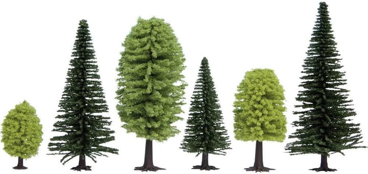 NOCH® Mischwald, Modellbau-Bäume, 25 Stück, 5-14 cm für die Spurweiten H0, TT perfekt für Dioramen u