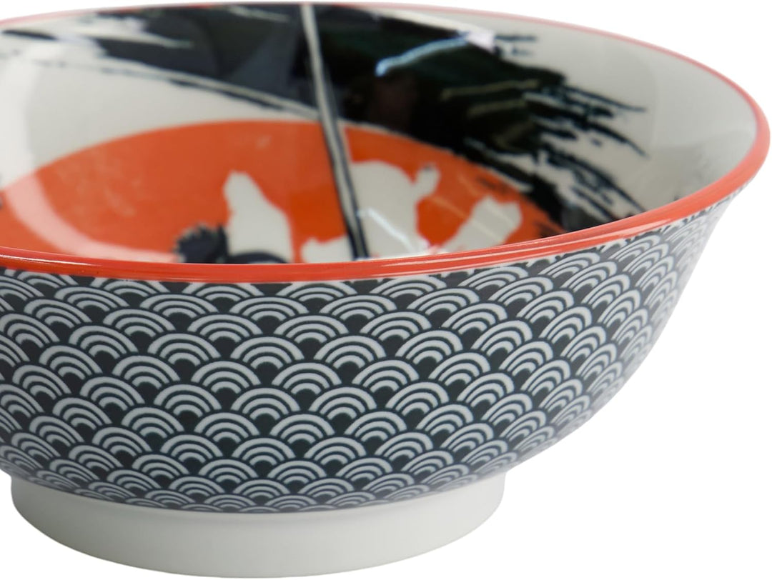 TOKYO Design Asakusa Samurai Schalen 2er Set | Japanisches Porzellan | Suppenschalen Ø 20.3 cm, 8 cm
