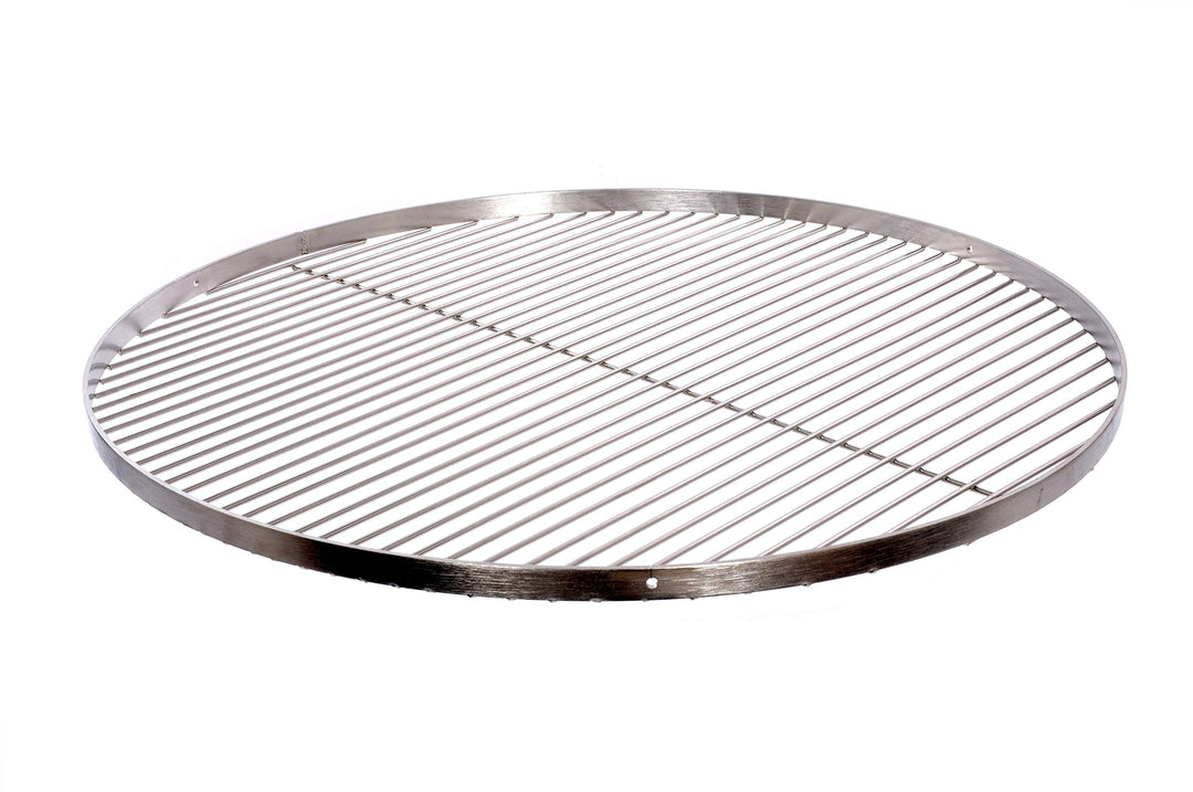 Grillrost Ø 70 cm mit Reling 20 mm 4 mm Edelstahl für Schwenkgrill BBQ Dreibein