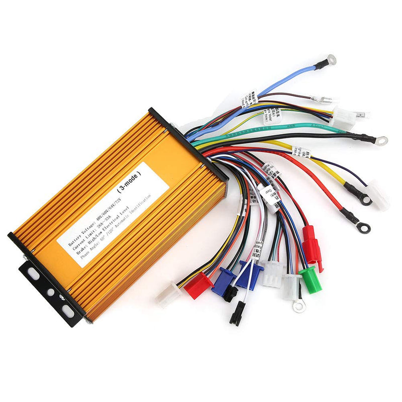 E-Bike Brushless Speed Motor Controller 12 Tube Three-Mode Sinusoid für Elektroroller 48V 60V 64V 72