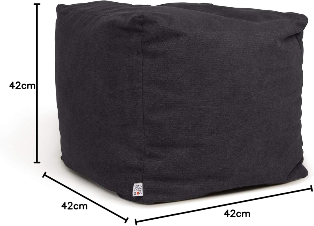Arketicom Soft Cube, Pouf-Fusshocker, Quadratischer Pouf-Würfel aus Stoff Made in Italy. Design-Pouf