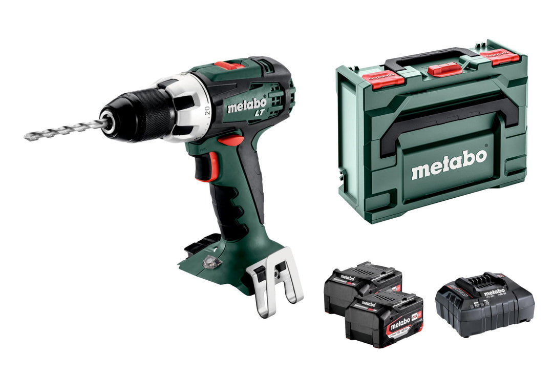 metabo Akku-Bohrschrauber BS 18 LT - 18 V, 60 Nm Drehmoment - Schnellspannbohrfutter, Gürtelhaken, B
