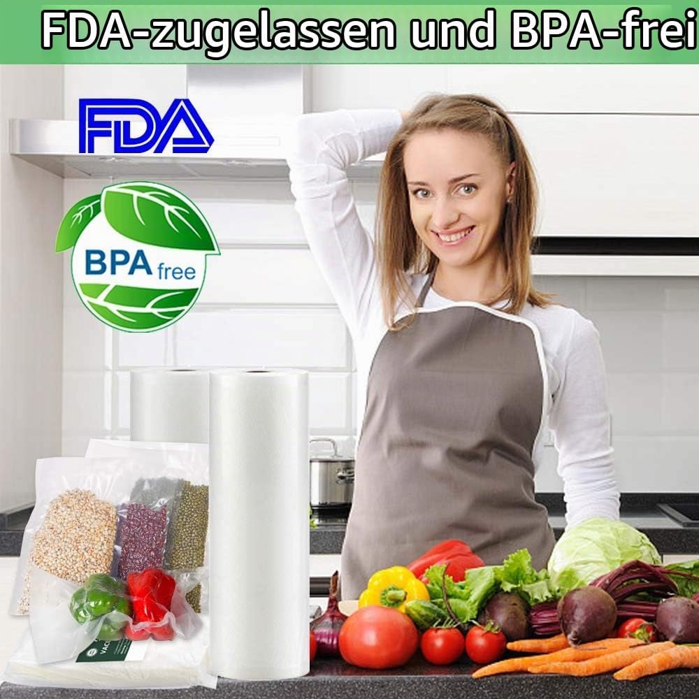 O2frepak 100 Beutel 25x33cm Vakuumier Beutel Vakuumbeutel für Lebensmittel,BPA-Frei Sous Vide Vakuum
