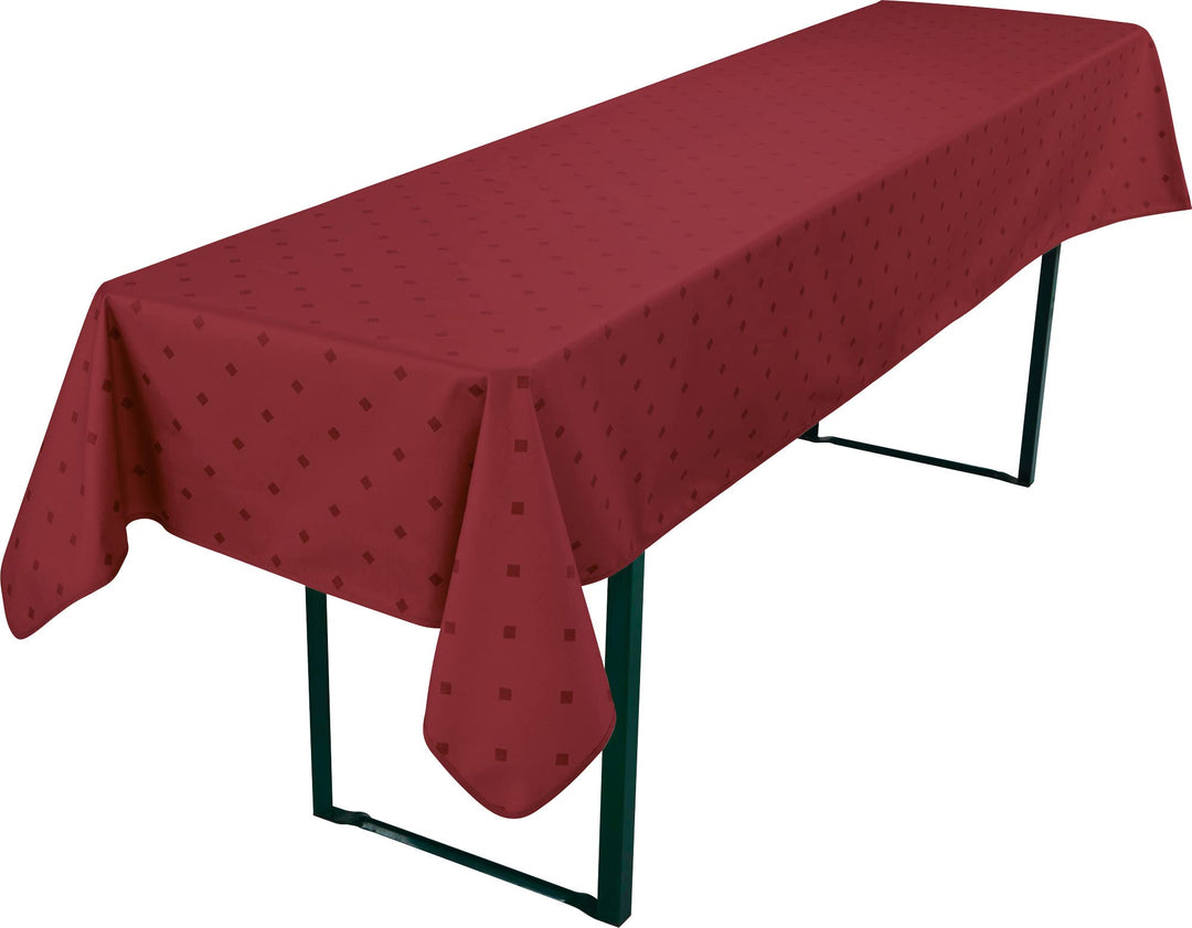 Erwin Müller abwaschbares Biertisch-Tischdecke Neuss im Rautendesign Burgund Grösse 110x260 cm - was