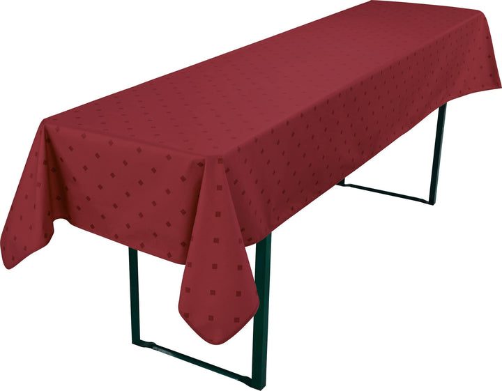 Erwin Müller abwaschbares Biertisch-Tischdecke Neuss im Rautendesign Burgund Grösse 110x260 cm - was