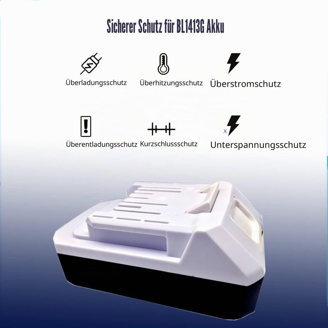 FengWings® BL1413G 2 Stück Akku, 14.4V 1300mAh Akku Ersetzen Für Makita BL1411G | BL1413G | BL1415G