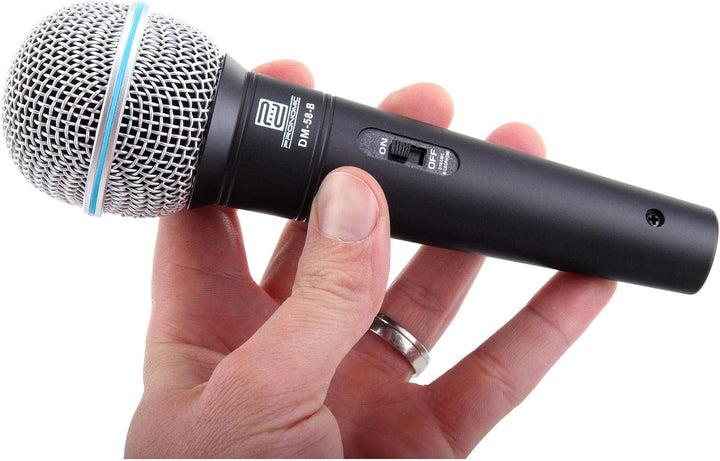 Pronomic Superstar Mikrofonset (Komplettset, dynamisches Gesangs Mikrofon, Galgenständer, 5m Klinke-