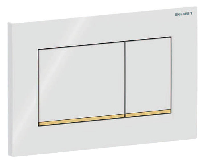 geberit-bouton Schieber 115,883. KK. 1 sigma30 Doppel Jagd weiss/gold/weiss