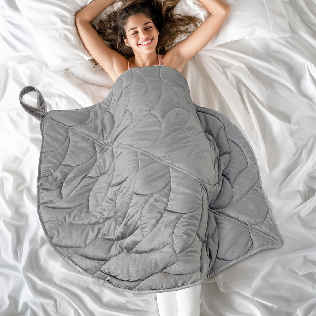 Gewichtsdecke 3,2 kg für Erwachsene - Tiefschlaf und bessere Erholung - Kuscheldecke aus Kristallsam