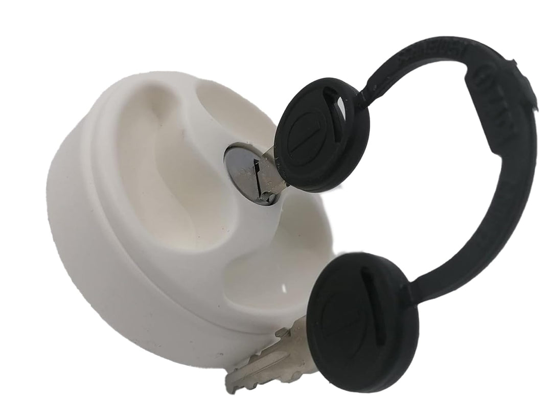 CR-MOESANCO® Weisser Wassertankdeckel für Wohnwagen, mit 3 versenkten Griffen, Wassereinlass mit Reg
