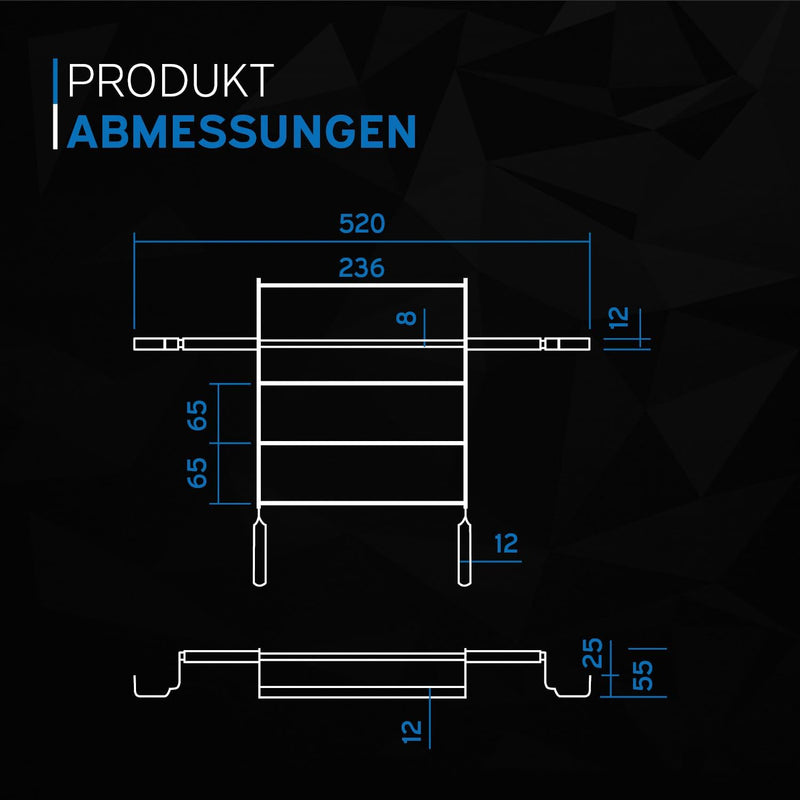 kör4u Alu Rost für Ausgussbecken 50cm, aus robustem Stahl, für Keller, Waschküche, Garten, Garage un