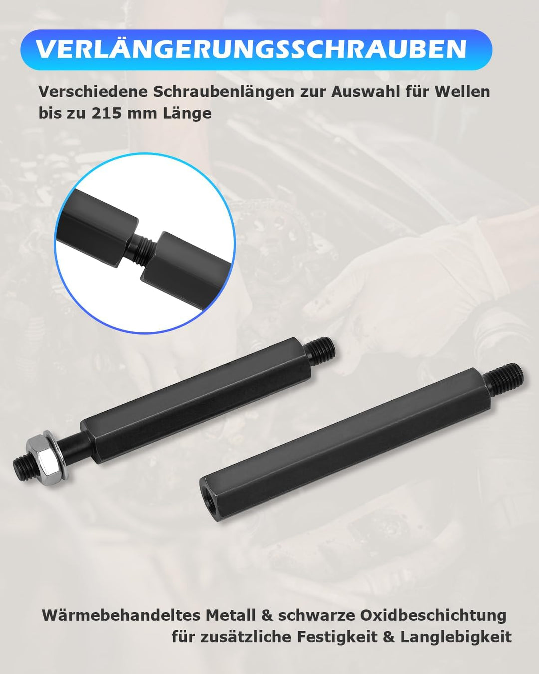 DAYUAN 12 TLG Lagerabzieher Set Polradabzieher Trennmesser Satz Lager Abzieher inkl. Koffer Blau, Bl