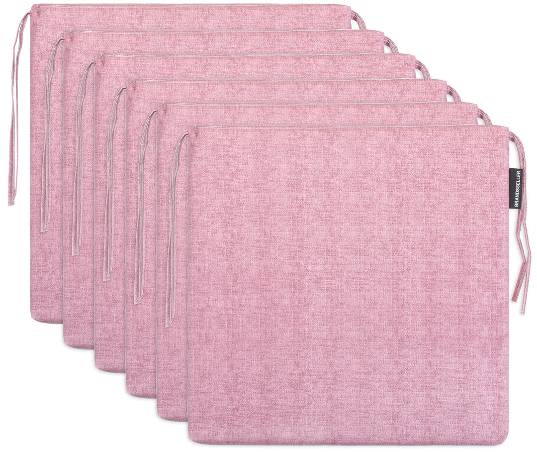 Brandsseller Sitzkissen ca. 40x40 cm mit Klettverschluss Stuhlauflage Sitzauflage 4 Kordelbändern fü