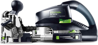 Festool Dübelfräse DF 700 EQ-Plus DOMINO XL (mit DOMINO Fräser, Zusatzanschlag, leere Dübelbox, Gabe