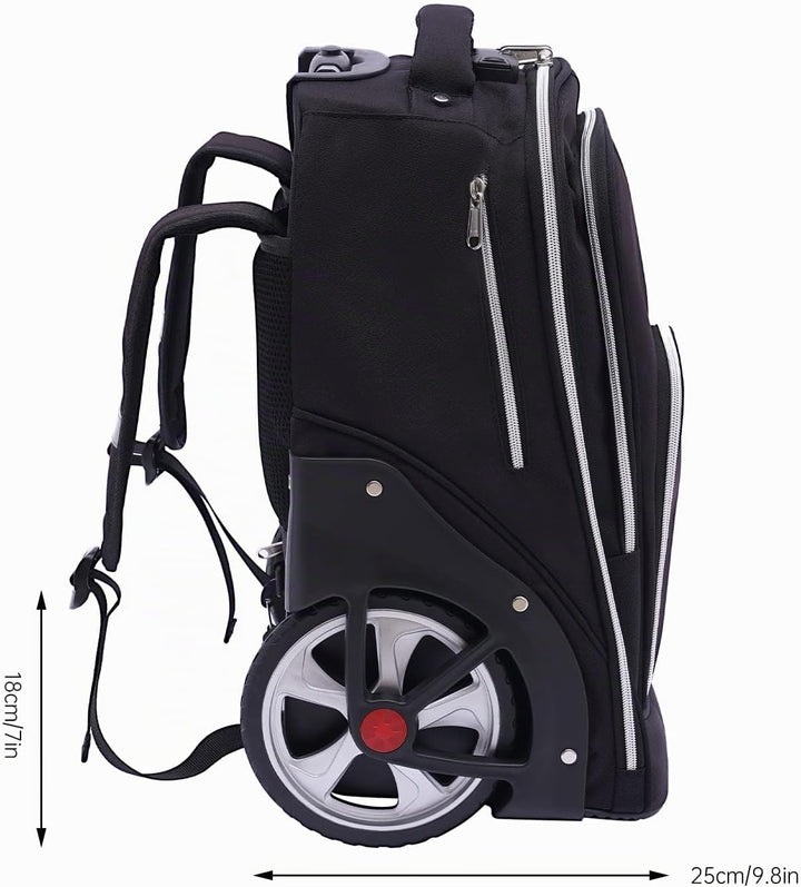 Reisetasche Mit Rollen 2-Rad Trolley Rucksack Business Laptop Tasche Handgepäck Backpack Schlichtes
